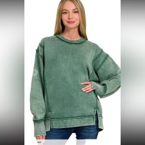 Green Oversized Sweatshirt
